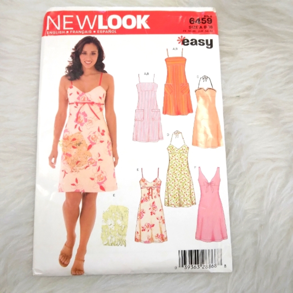 NEW LOOK 6459 Size 8-18 Misses' Dress In 6 Variations, EASY!